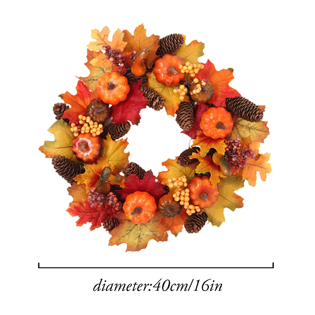 Beautifully Rattan Wreaths Halloween Wreath Fall Wreaths for Front Door Full Handcrafted Thanksgiving Day Decor for Front Door Decor Diverse