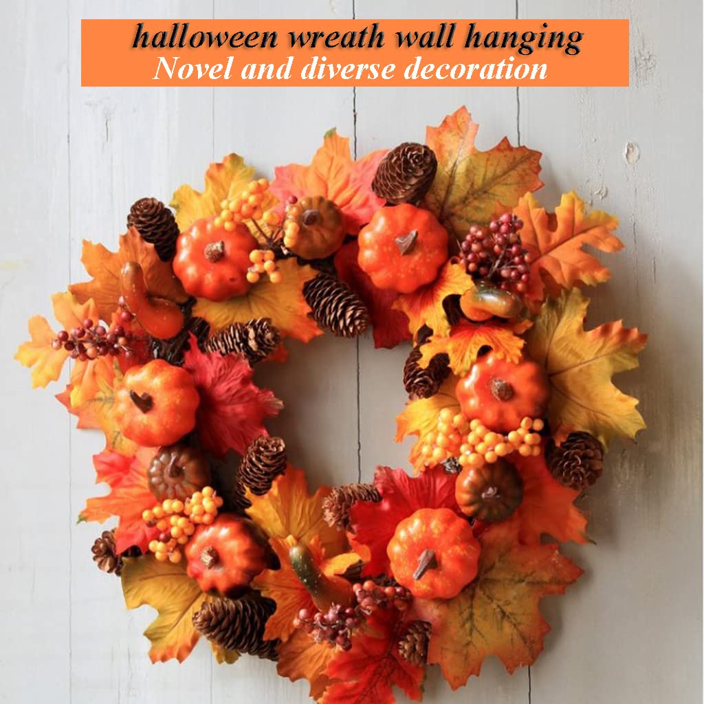 Beautifully Rattan Wreaths Halloween Wreath Fall Wreaths for Front Door Full Handcrafted Thanksgiving Day Decor for Front Door Decor Diverse