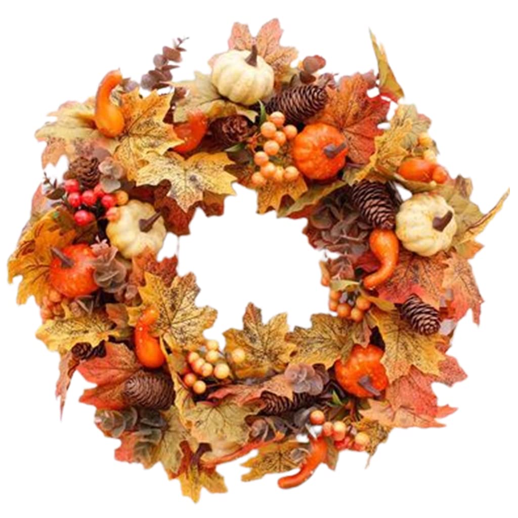 Beautifully Rattan Wreaths Halloween Wreath Fall Wreaths for Front Door Full Handcrafted Thanksgiving Day Decor for Front Door Decor Diverse